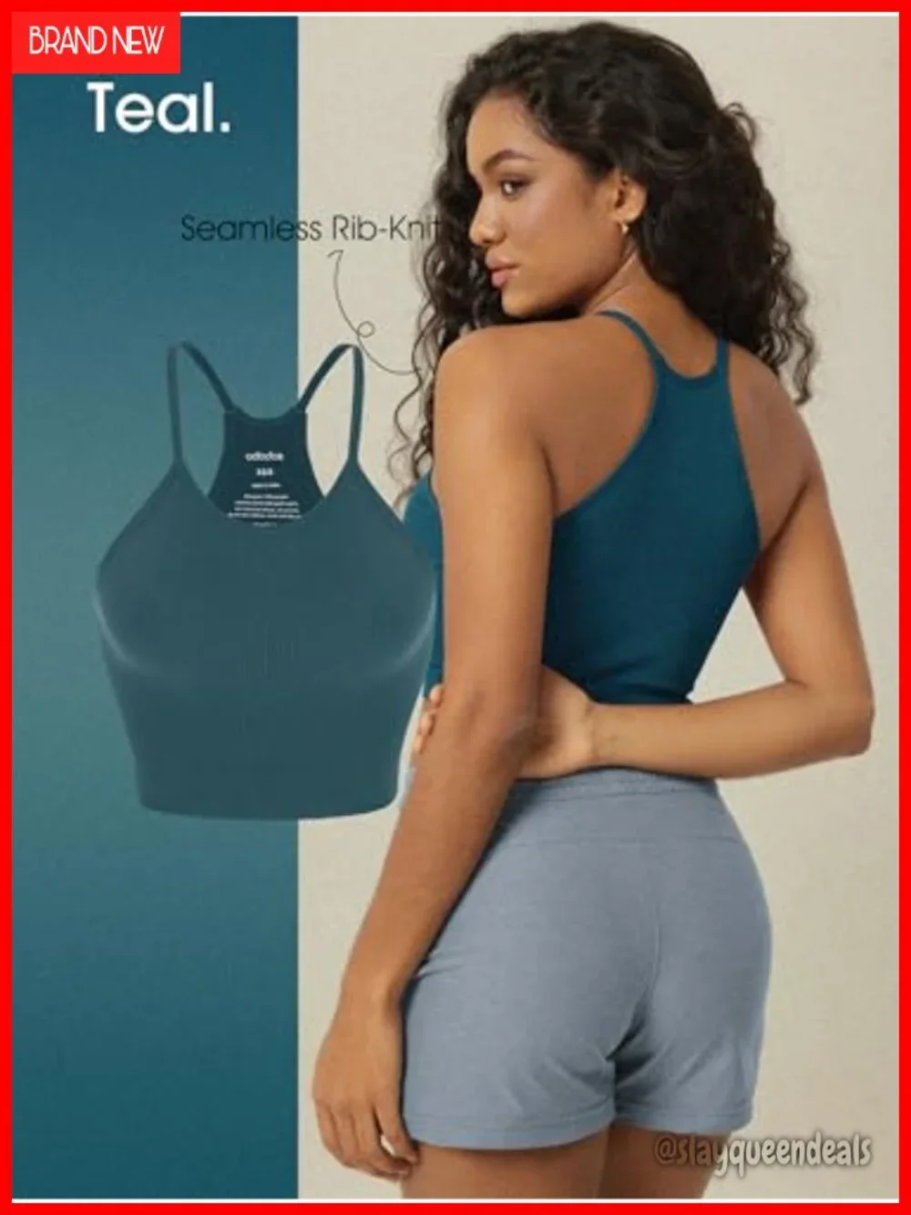 Seamless Rib-Knit Crop Camisole 3-Pack Tank Tops, Stretchy 4-Way